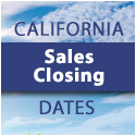 California Sales Closing Dates